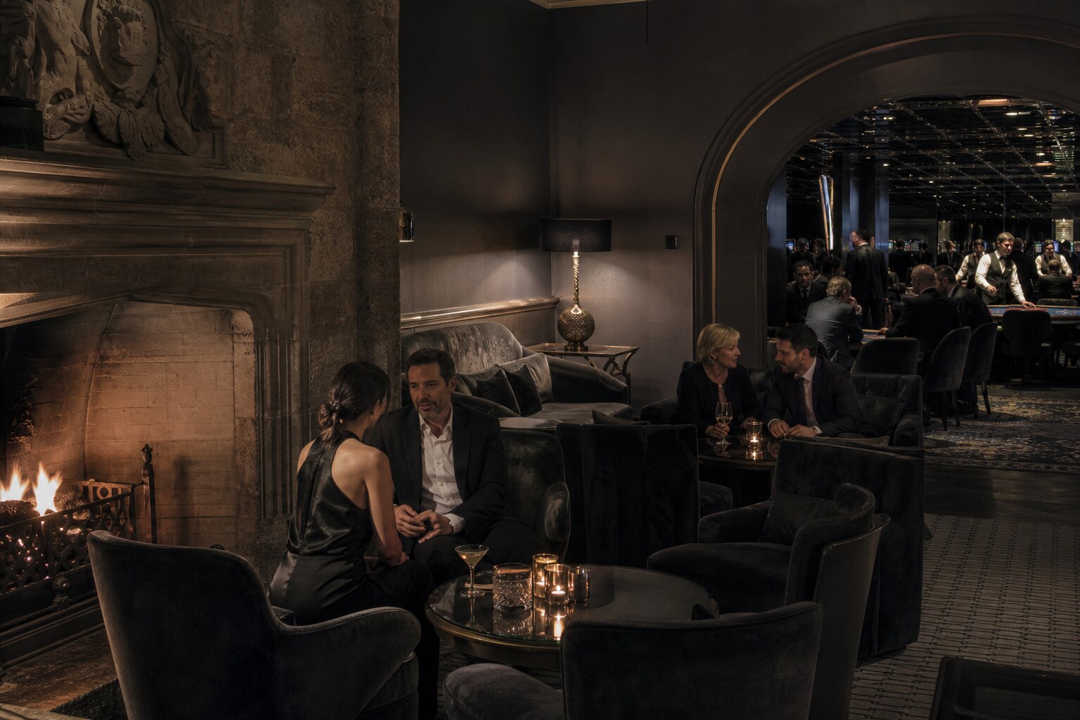 The late-night lounge adjoining the Casino